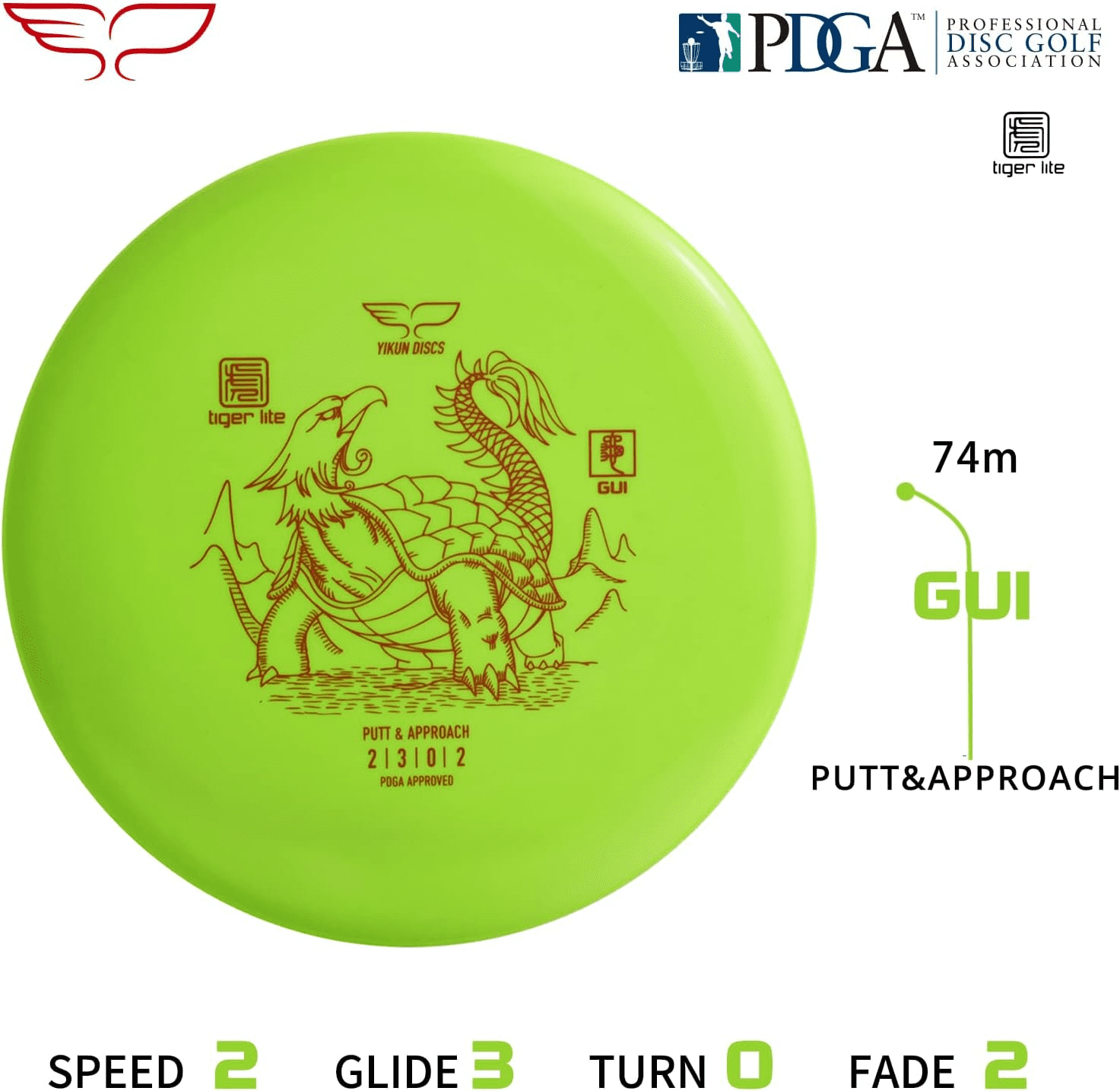 Yikun Discs - 3 Disc Set - Grippy and Affordable Tiger Line LIGHT Plastic