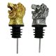 thumbnail image 1 of 2 tapones vertedores de vino con forma de cabeza de león, creativos tapones para botellas de vino, para fiestas en casa (dorado y plateado), 1 of 7