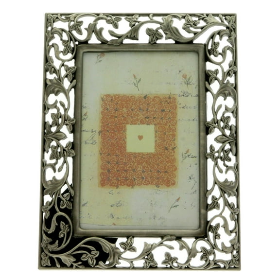 Mi Amore Leaves Picture-Frame Silver-Tone