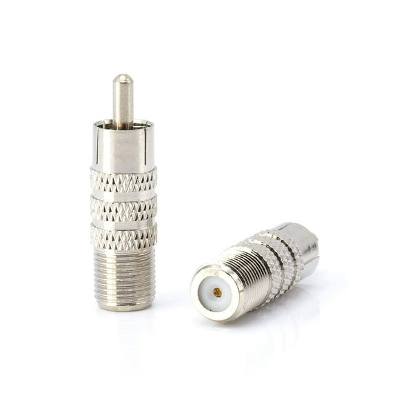THE CIMPLE CO - RF Coaxial Adapter, Converter - F-Type Female to RCA Male Connector - 25 Pack