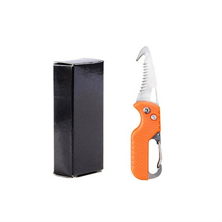 

Serrated Pocket Knife Hook Blade Utility Knife Folding Camping Knife Parcel Knife Pocket Carton Cutter Box Opener Outdoor Multitool