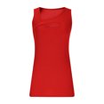 thumbnail image 4 of AherBiu Going out Tops for Women Cutout Neck Sleeveless Summer Tank Top Stretch Slim Fitted Camisole, 4 of 6