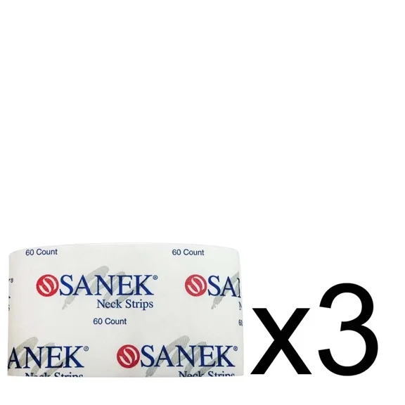 Su-43310X3 Barber Salon Beauty Hair Sanek Neck Strips Tissue 3 Pack Of 60 Strips