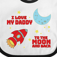 thumbnail image 4 of Inktastic I Love My Daddy to the Moon and Back Boys or Girls Baby Bib, 4 of 4