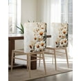 thumbnail image 5 of nqOlkjepod Spring Floral Chair Covers Set of 8, Decorative Chair Back Cover, Daisy Summer Botanical Vintage Flowers Dining Room Chair Slipcovers Removable Chair Protectors Covers for Party Banquet, 5 of 7