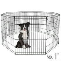 SAEWUD 30 Inch 8 Panels Pet Playpen Dog Fence Exercise Cage Puppy Pen Indoor Outdoor – Foldable, Durable & Safe for Pets, Easy Setup for Home & Travel