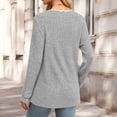 thumbnail image 4 of Bxsruta Womens Sweaters Scalloped Neck Long Sleeve Ribbed Knit Pullover Casual Tops, 4 of 8