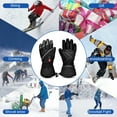 thumbnail image 5 of Snow deer Unisex Heated Gloves 7.4V 2200mAh Electric Rechargeable Winter Warm Glove Liners for Arthritis Raynaud Thin Gloves Riding Ski Snowboarding Hiking Cycling Hand Warmers, 5 of 10