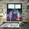 thumbnail image 6 of FREEAMG Wolf Half Window Tier Curtains 36 Inch Blackout Thermal Insulating Kitchen Linen Tier Curtains for Kitchen,Bathroom,Cafe, 6 of 7