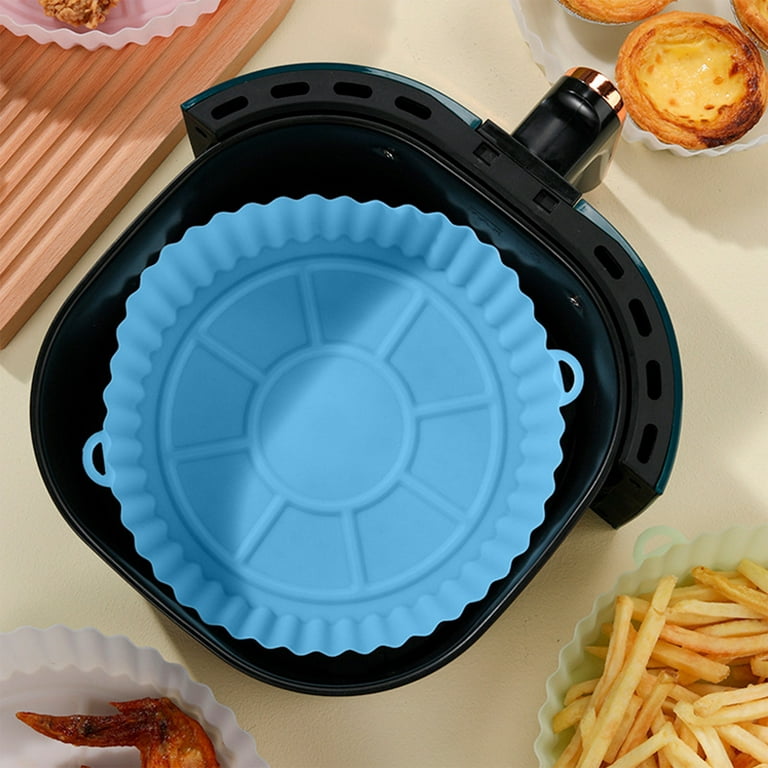 4 Pcs Air Fryer Silicone Pot Air Fryer Accessories Air Fryer Silicone Liners  Basket Kitchen Reusable Air Fryers Oven Accessories Round Silicone Liners  Reliable and Safe 