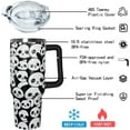 thumbnail image 6 of 40oz Panda Tumbler with Straw Lid - Stainless Steel Travel Mug for Coffee & Drinks - Cute Panda Gift for Girls, Women - Home & Office Decor (Cold & Hot Beverages), 6 of 6