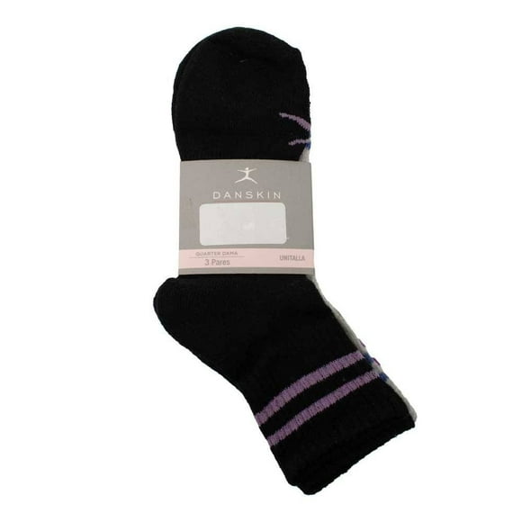Pack Quarter Danskin para Dama Varios Modelos Multicolor 3 Pares Unitalla