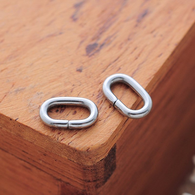 100pcs Stainless Steel Oval Open Jump Rings Findings Supplies 8x5mm(3/8