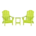 thumbnail image 1 of Paradise 3-Piece Set Classic Folding Adirondack Chair with Outdoor Side Table, 1 of 9