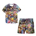 thumbnail image 3 of Camiseta de dibujos animados japoneses de Sonic, camiseta para niños, camiseta y pantalones cortos, conjunto de dos piezas, camiseta linda de dibujos animados de verano para niño + pantalones de playa, 3 of 5