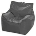 thumbnail image 3 of Posh Creations Structured Comfy Bean Bag Chair, for Kids, Newport Seat, 2.1 ft, Nylon-Gray, 3 of 3