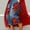 Red, variant on Women's Floral Print Loose Fit Wide Leg Crop Pants – Casual Midi Length Trousers with Side Pockets Daily Wear Red,M