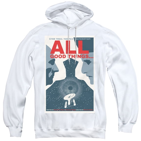 Star Trek Tng Season 7 Episode 25 Adult Pullover Hoodie Sweatshirt White