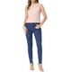thumbnail image 2 of INSPIRAR CHIC Blusa sin mangas con cuello Peter Pan para mujer, top floral jacquard, color rosa, 2 of 6