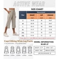 thumbnail image 4 of Xidunhg Women's Capri Pants Wide Leg Plus Size Lightweight Quick Dry Casual Summer Sweatpants Hiking Walking Khaki L, 4 of 13