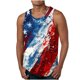 thumbnail image 1 of Tanques para Hombre para el Verano Solto Chaleco Impresión Deportivo Cuello Redondo, Casual, 1 of 6
