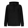 thumbnail image 5 of Fesfesfes Women's Trendy Hoodie 2025 Fall Winter Casual Solid Color Long Sleeve Round Neck Plain Tops with Pocket Thick Warmkeeping Blouse(Black#2,S), 5 of 5