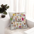 thumbnail image 6 of Fuzoiu Ice Cream Print Square Pillow Cover,Hidden Zipper Design,Luxury Square Pillow Case, Throw Pillow,Couch Cushion-24"x24", 6 of 7