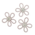 thumbnail image 4 of 3Pcs Chaussure Broche Couleurs Mignonnes 6cm Rhineston Large Forme de Fleur Broche de Vêtements pour Chaussures Sac Mariage DressPink Maille Blanc Strass, 4 of 14