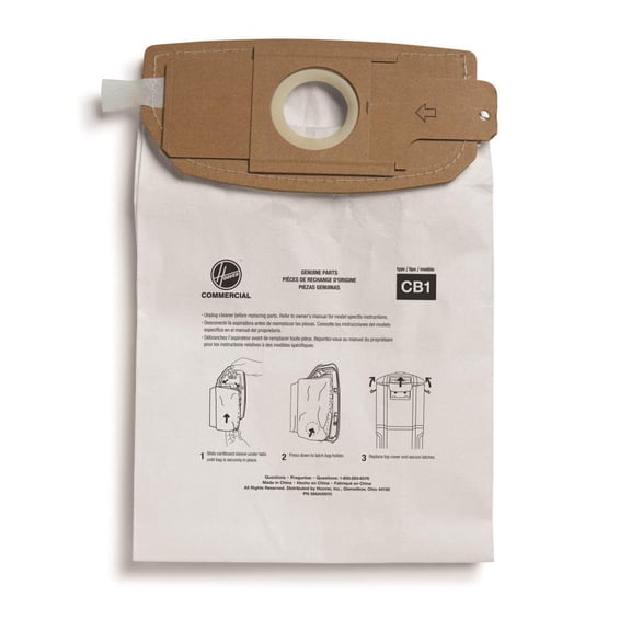 Hoover Commercial Vacuum Allergen Bag, PK10 AH10173