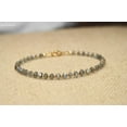 thumbnail image 3 of Labradorite 3-3.5mm Rondelle Shape Faceted Cut Beads 7 inch Gold Plated Clasp Bracelet for men, women, unisex. Link Chain Stacking Bracelet.|LINK_04054, 3 of 5
