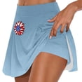 thumbnail image 1 of Faldas de Verano para las Mujeres Impresión Hoja Plisado Tenis Atlético Elástico Pantalones Cortos, Falso Dos Piezas Pantalones Falda para Diario, 1 of 5