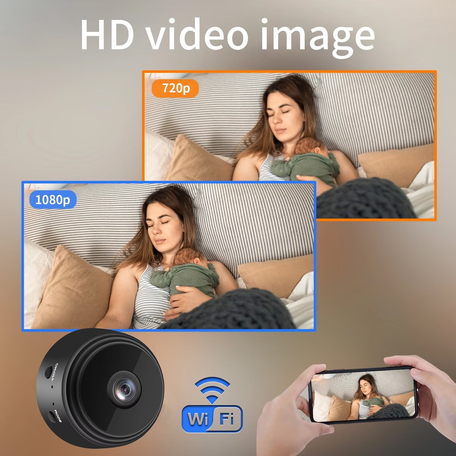 3 pack Mini 1080P HD WiFi Wireless Security Camera Night Vision Home Outdoor Remote Monitoring