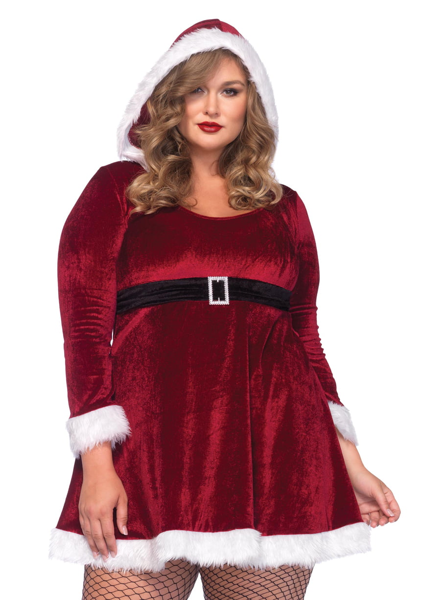 Women's Plus-Size Sexy Santa, Red, 1X/2X - Walmart.com