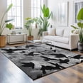 5'x7' Area Rugs, Black Crow Birds Indoor Outdoor Area Rug for Living ...