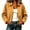 Yellow, variant on Women's Faux Suede Bomber Jacket Zipper Pilot Coat Casual Lapel Oversized Long Sleeves Outerwear Coats Yellow