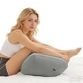 thumbnail image 4 of Vwrxbz Inflatable Leg Pillow Diamond Flocked Portable Home Use Ergonomic Knee Support Circulation Relief Travel Cushion, 4 of 7