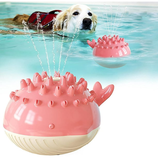 Juguetes para perros - Juguete para perros con rociador de agua para baño de mascotas flotante de agua eléctrica, flota en el agua para juegos interactivos Ormromra WMZL-1423-3