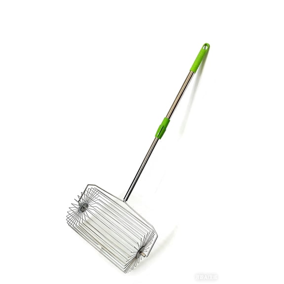 Large-capacity stainless steel roller tennis ball picker, pickball  picking wonder, portable metal picker, extendable metal tennis ball recycler, multi-functional ball collector