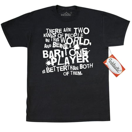 - Inktastic Funny Baritone Player Music T-Shirt Instrument Musical Musician Humor Band Marching Bari Instruments Low Brass Mens Adult Clothing Apparel Tees T-shirts Hws
