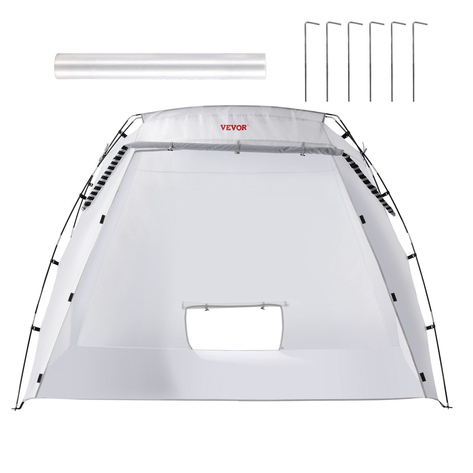 Extra Large Paint Booth for Hobbyists, 7.5x5.2x5.2ft Spray Paint Tent with Floor & Mesh Screen, Durable Painting Shelter for Furniture & Crafts