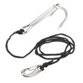 thumbnail image 2 of Ganchos de buceo de acero inoxidable de doble arrecife con cordón en espiral para actividades subacuáticas, seguridad para buceadores, color negro., 2 of 14
