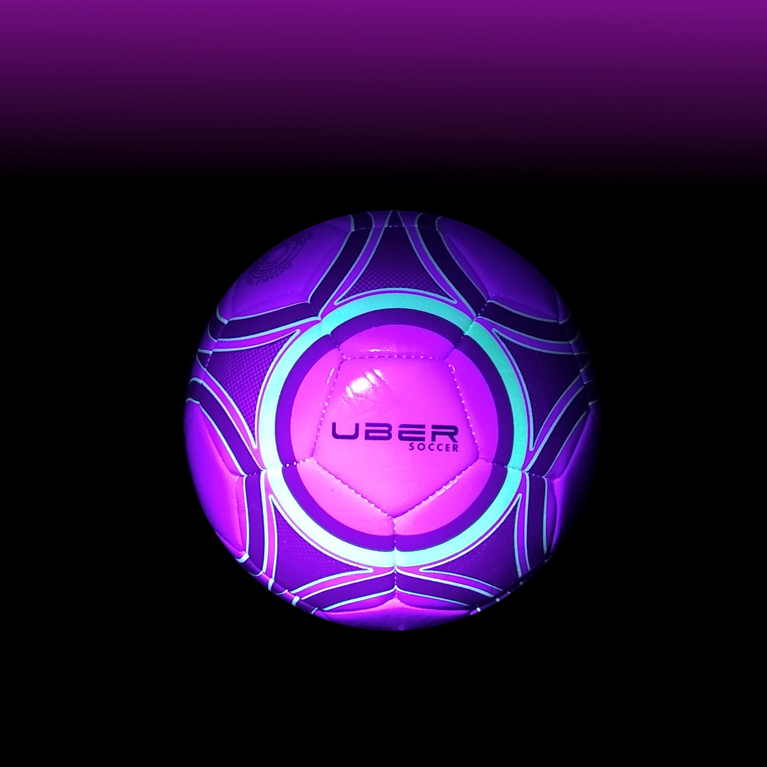 Uber Soccer Trainer Ball- Navy Blue and Neon Yellow (Size 5)
