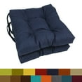 thumbnail image 3 of Blazing Needles 16-inch Spun Polyester Solid Outdoor Square Tufted Chair Cushion, 3 of 5