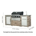 thumbnail image 4 of Prokan Desert Sunrise 5-Burner Propane Grill Island with Stainless Steel Fridge and Sink, 4 of 22