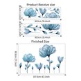 thumbnail image 1 of Blue flowers wall decals large blue plants wall decals wall decoration, 1 of 5