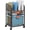 Vertical Rolling File Cart - Dark Brown, variant on Rolling file cabinet with Handle, Mobile File Cabinet on Lockable Wheels, Office Filing Cabinet Organizer, Printer stand with Hanging File Folder Organizer for Home Office - Black