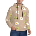 thumbnail image 2 of Lsque Egg and Avocado Pattern Casual Men's Hoodie,Hooded Sweatshirt with Kangaroo Pocket,Pullover Hoodie-XX-Large, 2 of 7