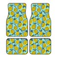 thumbnail image 1 of Honeii Lemon1 Print Car Foot Mat Four-Piece Set - Front & Rear Universal Car Floor Mats for SUVs, Trucks, Sedans, 1 of 7