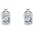 thumbnail image 1 of JeenMata Pendientes Minimalistas con Forma de Lágrima de Diamante de 0,38 Quilates y Estilo Solitario, Chapado en Oro Blanco de 18 K sobre Plata, 1 of 5