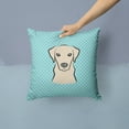 thumbnail image 2 of Dog Face Checkerboard Design Fabric Decorative Pillow, 2 of 4